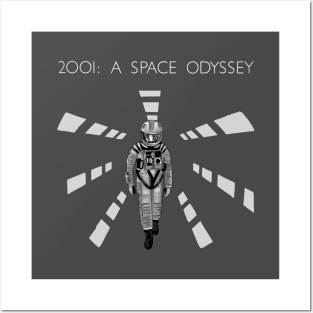 2001 - A Space Odyssey Illustration with Title, B/W Posters and Art